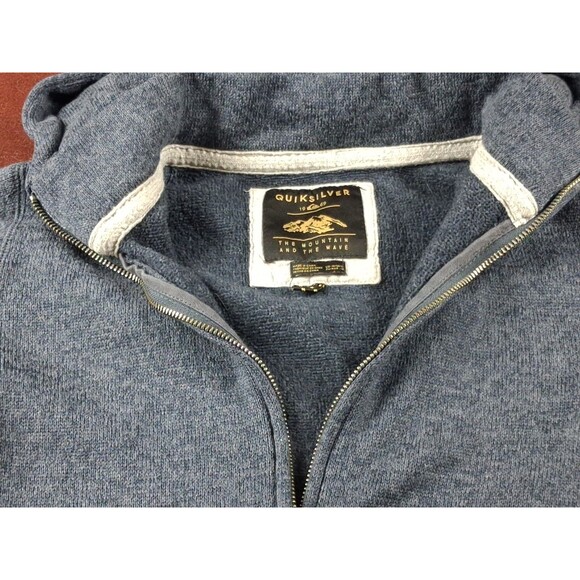 QUICKSILVER 1969 THE MOUNTAINS TO THE SHORE SWEATER SIZE 12 YOUTH GRAY AND BLACK - Picture 9 of 16